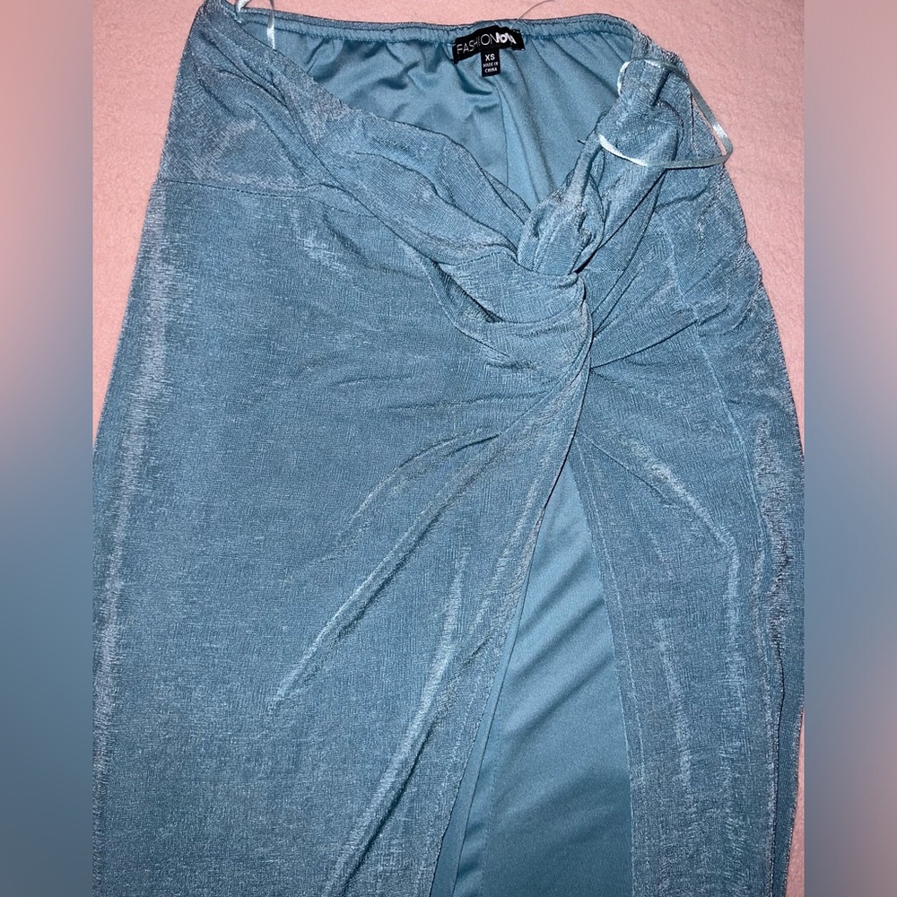 Blue Fashion Nova Maxi Skirt